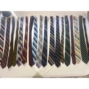 18 Mens Striped Neckties Lot Mixed Brands Business Dress Ties Multicolor